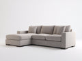 Sofás de esquina tapizados 290 x 175 x 83 cm - beige claro - 4 plazas con módulo alargado