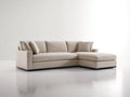 Sofás de esquina de tela 290 x 175 x 82 cm - Beige claro - Diseño moderno con chaise integrada